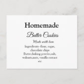 Zelfgemaakte boterkoekjes gemaakt met liefde en te briefkaart (Voorkant)