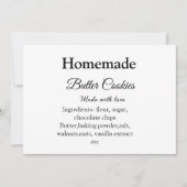 Zelfgemaakte boterkoekjes gemaakt met liefde en te feestdagenkaart (Voorkant)