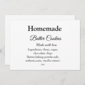 Zelfgemaakte boterkoekjes gemaakt met liefde en te feestdagenkaart (Voorkant / Achterkant)