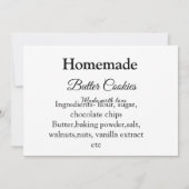 Zelfgemaakte boterkoekjes gemaakt met liefde en te kaart (Achterkant)