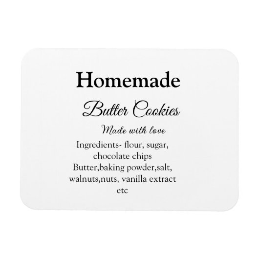 Zelfgemaakte boterkoekjes gemaakt met liefde en te magneet (Horizontaal)