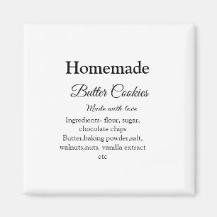 Zelfgemaakte boterkoekjes gemaakt met liefde en te magneet