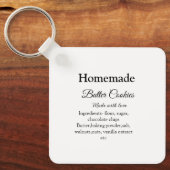 Zelfgemaakte boterkoekjes gemaakt met liefde en te sleutelhanger (Voorkant)