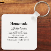 Zelfgemaakte boterkoekjes gemaakt met liefde en te sleutelhanger (Achterkant)