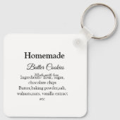 Zelfgemaakte boterkoekjes gemaakt met liefde en te sleutelhanger (Achterkant)