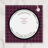 Zelfgemaakte Braambessenjam Label Met Ingredienten (Achterkant)