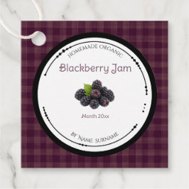 Zelfgemaakte Braambessenjam Label Met Ingredienten