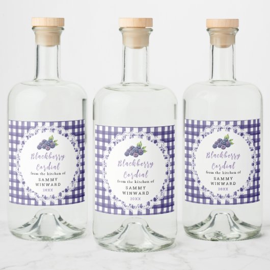 Zelfgemaakte Braamcordial Fles Etiket (Flessen)