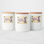 Zelfgemaakte Bramenjam - Vintage Voedselcontainer Etiket (Flessen)
