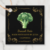  zelfgemaakte Broccoli Pesto Square Hang Label (Voorkant)