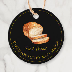 Zelfgemaakte Brood Favoriet Tags Zwart Bedankjes Labels