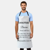 Zelfgemaakte bruinie gemaakt met liefde tekst toev schort (Gedragen)