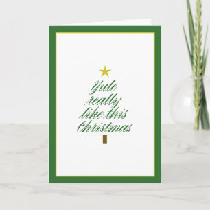 Zelfgemaakte cadeaukaart plaatsing Kerstmis "Yule" Kaart