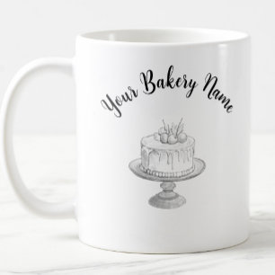 Zelfgemaakte Cake Bedrijfsnaam en Aangepast Logo Koffiemok