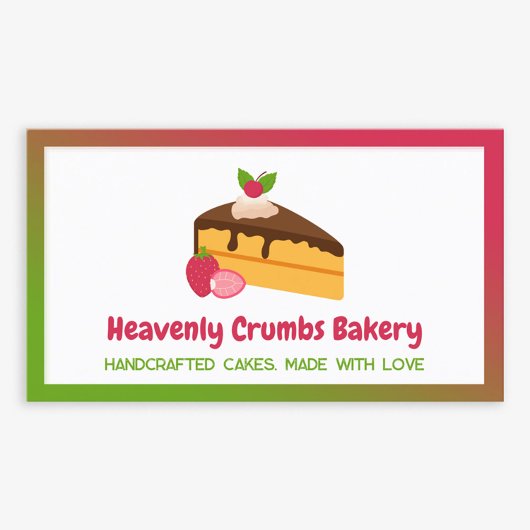 Zelfgemaakte Cake Custom QR Visitekaartje