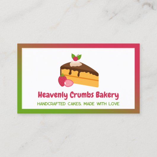 Zelfgemaakte Cake Custom QR Visitekaartje (Voorkant)