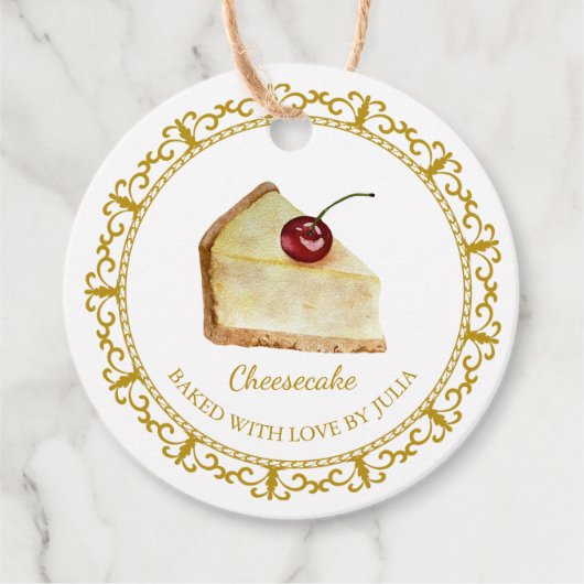 zelfgemaakte cheesecake Hang Label (Voorkant)