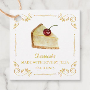  Zelfgemaakte Cheesecake Square Hang Label