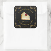 zelfgemaakte Cheesecake Square Label (Tas)