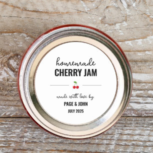 Zelfgemaakte Cherry Jam Jar Label Sticker