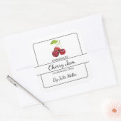 Zelfgemaakte Cherry Jam Square Label (Envelop)