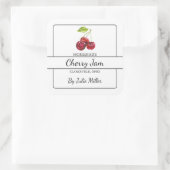 Zelfgemaakte Cherry Jam Square Label (Tas)