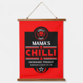 Zelfgemaakte chili saus hangend wandkleed (Voorkant)