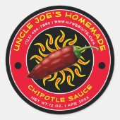  Zelfgemaakte Chipotle Sauce Label Sjabloon (Voorkant)