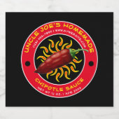  Zelfgemaakte Chipotle Sauce Label Sjabloon Likeurfles Etiket (Enkel label)