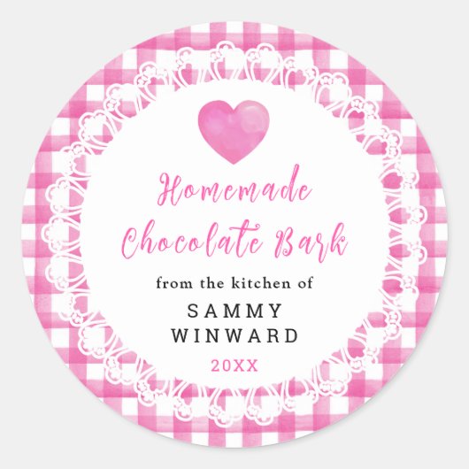 Zelfgemaakte Chocolade Bark Label (Voorkant)