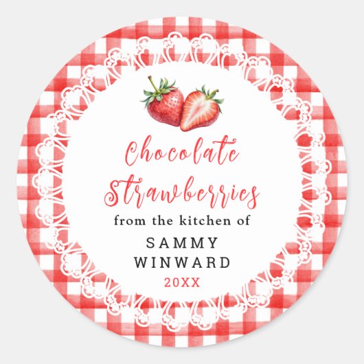 Zelfgemaakte Chocolade Bes Label (Voorkant)