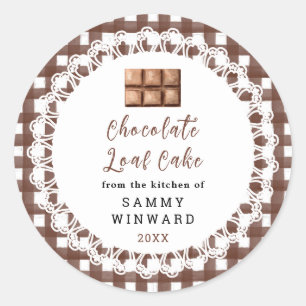Zelfgemaakte Chocolade Broodcake Label
