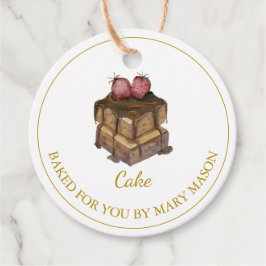 Zelfgemaakte chocolade cake Favoriet Tags | Wit Bedankjes Labels