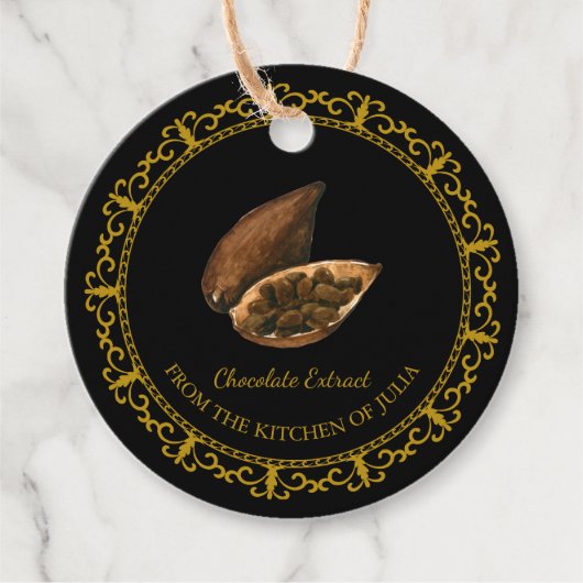 zelfgemaakte chocolade extract hang Label (Voorkant)