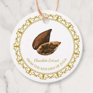 zelfgemaakte chocolade extract hang Label