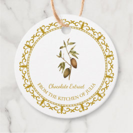 zelfgemaakte chocolade extract hang Label