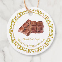 zelfgemaakte chocolade extract hang Label