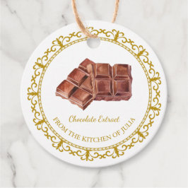 zelfgemaakte chocolade extract hang Label
