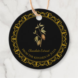 zelfgemaakte chocolade extract hang Label