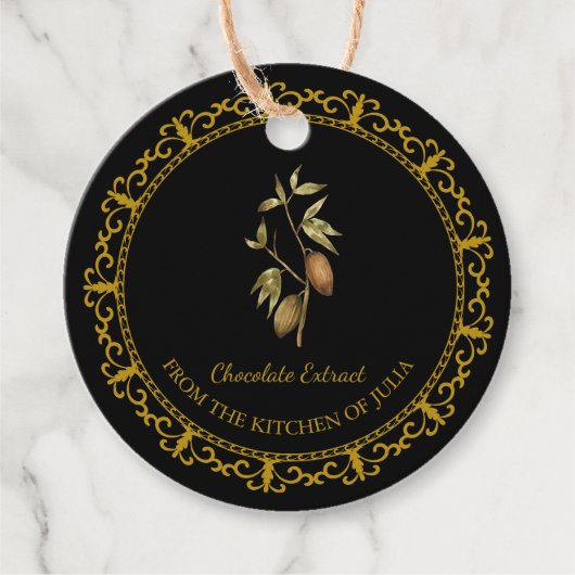 zelfgemaakte chocolade extract hang Label (Voorkant)