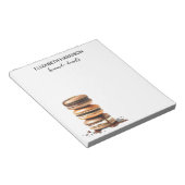 Zelfgemaakte chocolade macarons desserts banketbak notitieblok (Schuin)