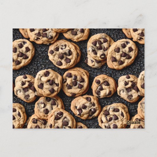 Zelfgemaakte chocoladeschilfer koekjes recept Kaar Briefkaart (Achterkant)