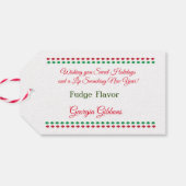 Zelfgemaakte Christmas Fudge Gift Labels Cadeaulabel (Achterkant Horizontaal)