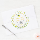 Zelfgemaakte Citroen Curd Inmaaklabel Ronde Sticker (Envelop)