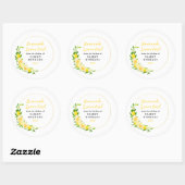 Zelfgemaakte Citroen Curd Inmaaklabel Ronde Sticker (Vel)