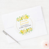 Zelfgemaakte Citroen Curd Inmaaklabel Ronde Sticker (Envelop)