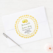 Zelfgemaakte Citroenbarsetiket Ronde Sticker (Envelop)