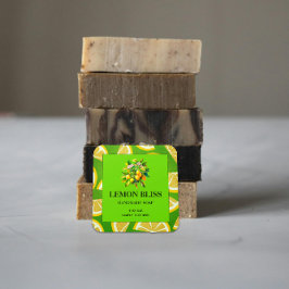 Zelfgemaakte citroengeur zeep aangepaste sticker