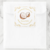  zelfgemaakte Coconut Butter Square Label (Tas)