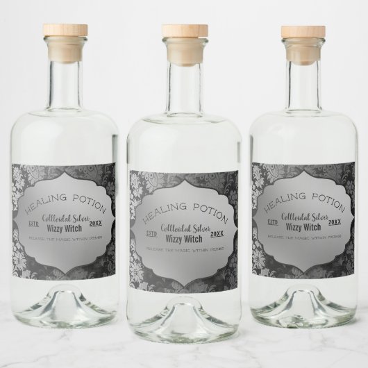 Zelfgemaakte COLLOIDALE ZILVEREN DIY Flessenetiket Likeurfles Etiket (Flessen)